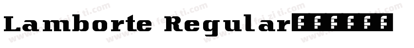 Lamborte Regular字体转换